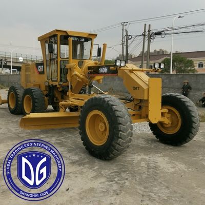 원산지 일본 CAT140H 사용 된 Caterpillar Grader CAT140H 휠 그레이더 중고 Caterpillar Grader CAT 140H