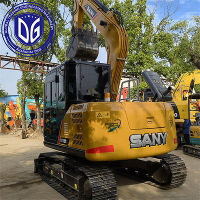 사용 된 Sany SY75C 7.5Ton 첨단 수압 시스템과 함께 작은 발굴기