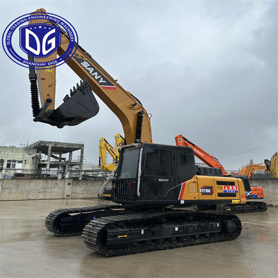 사용 된 Sany SY215 21.5Ton 크롤러 발굴기 저연료 엔진
