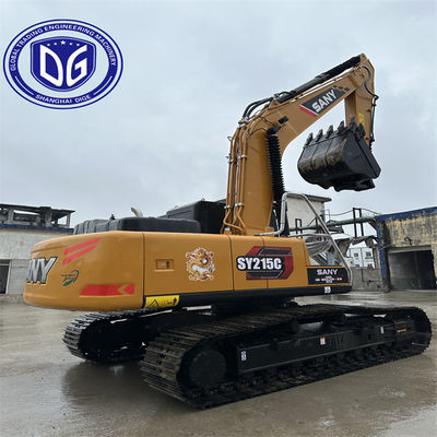 사용 된 Sany SY215 21.5Ton 크롤러 발굴기 저연료 엔진