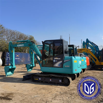 사용 된 Kobelco SK60 6Ton 사용 된 크롤러 발굴기 좋은 상태