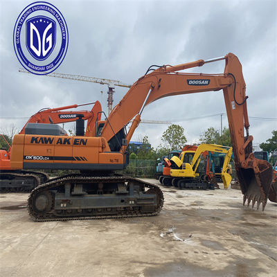 오래 사용 된 Doosan DX500 50Ton 크롤러 발굴기 원본 및 좋은 상태