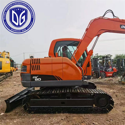 DX80 8 톤 사용 Doosan 발굴기 수압 발굴기