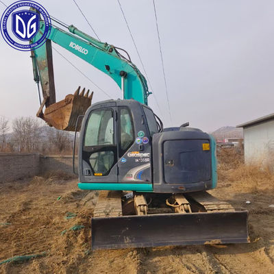 사용 된 Kobelco SK135 13.5톤 크롤러 발굴기 원래 상태 중량 처리