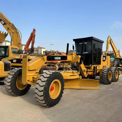 수압 운전 형태 Caterpillar Grader 140h 14677kg 기계 무게 및 정확한 도로 등급